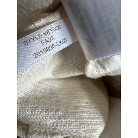 J. Crew Off White Wide Leg Corduroy Pants, Size I OT (12 Tall) Measured - Picture 5 of 8